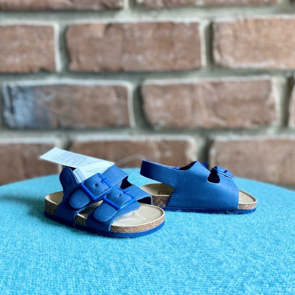 3-6M NWT Gap Blue Sandals with Cork Soles - Picture 2 of 6